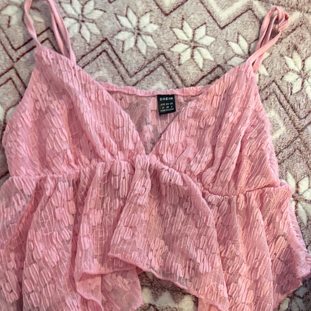 SHEIN Pink Lace Camisole